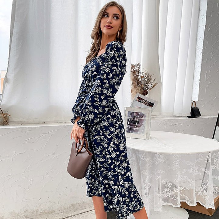 Women Off-Shoulder Dress with Floral Design Mune Fashion