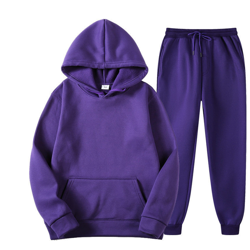 Unisex nan comfortable hoodie jogging suit set with kangaroo pocket, elastic drawstring waistband and ribbed cuffs Mune Fashion