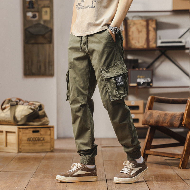 Men's Lightweight Ripstop Cargo Joggers with Comfort Waistband, Organizer Pockets and Ribbed Ankle Cuffs Mune Fashion