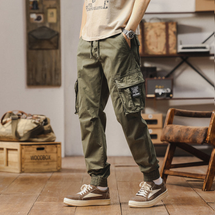 Men's Lightweight Ripstop Cargo Joggers with Comfort Waistband, Organizer Pockets and Ribbed Ankle Cuffs Mune Fashion