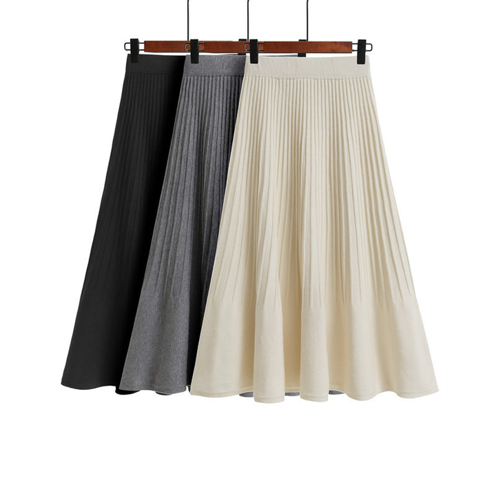 Ladies Pleated A-Line Skirt Mune Fashion