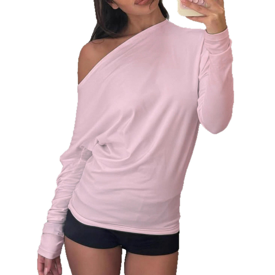 Women's asymmetrical off-shoulder long sleeve with tailored silhouette and thumb hole sleeves Mune Fashion