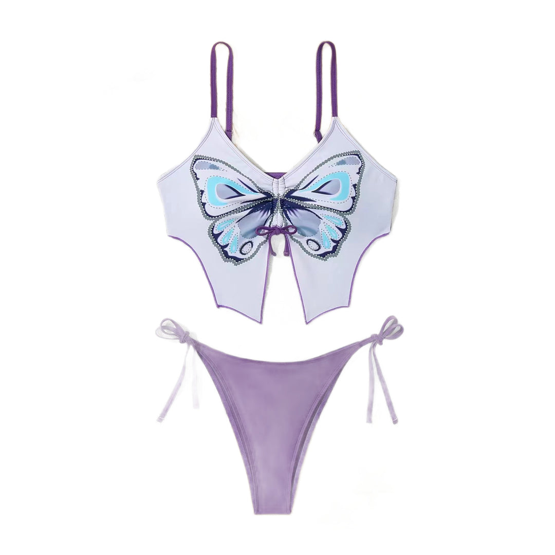 Women Playful Bikini Set with Colorful Butterfly Design Mune Fashion