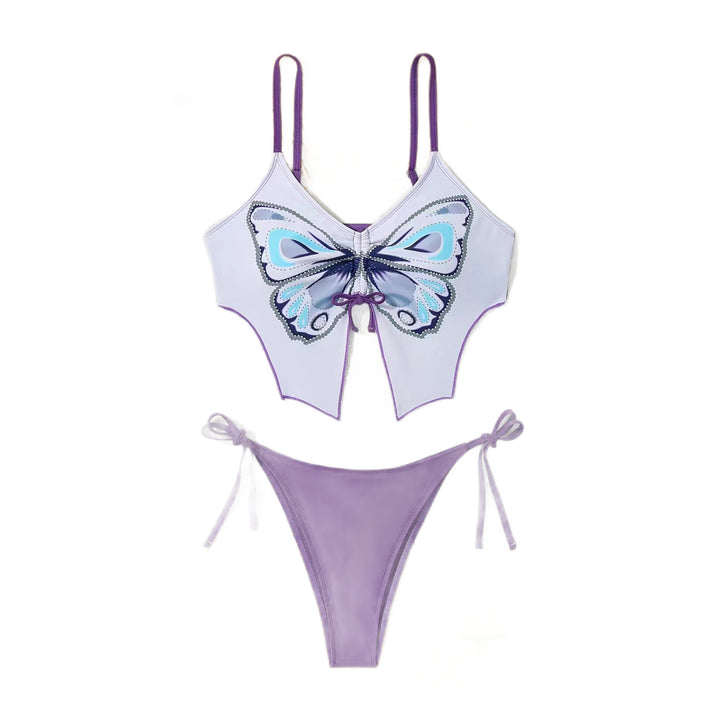 Women Playful Bikini Set with Colorful Butterfly Design Mune Fashion