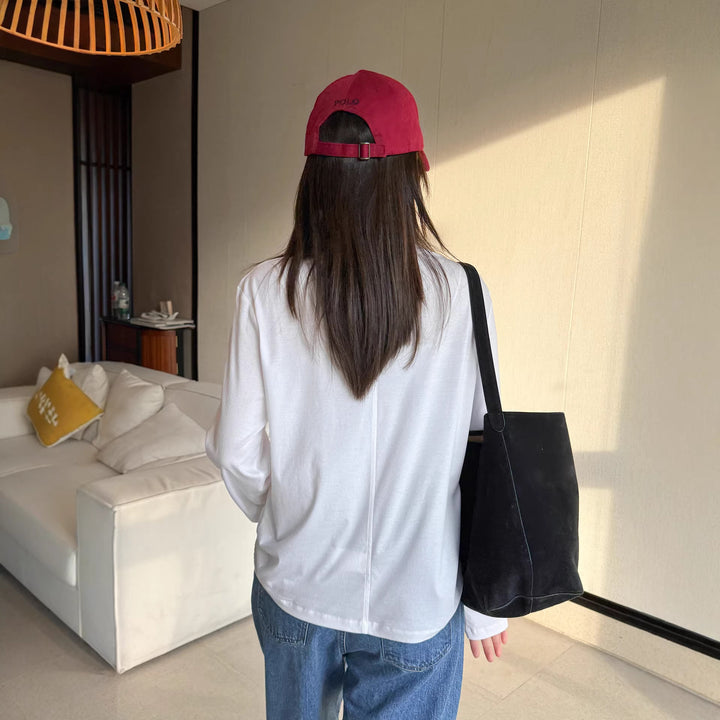 Women's Comfortable Long Sleeve Shirt with Simple Details Mune Fashion