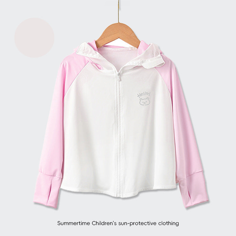 Children's UV protection jacket with hood and lightweight breathable properties Mune Fashion