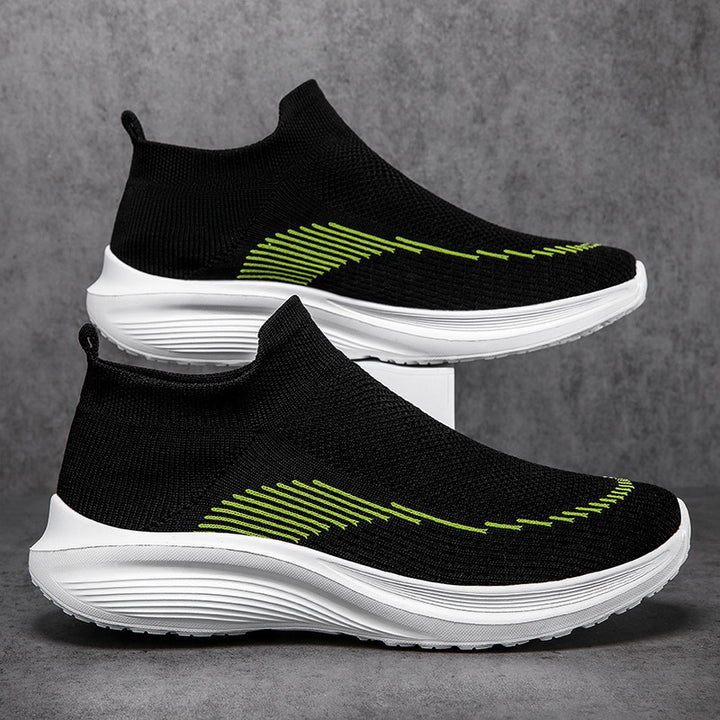 Men's sock-like knitted sneakers with seamless upper and shock-absorbing sole Mune Fashion