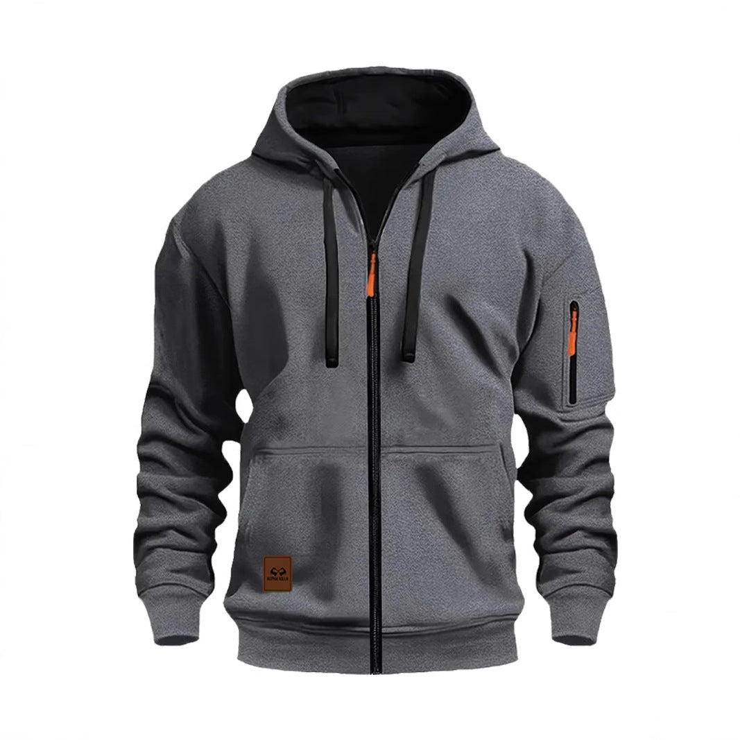 Men's Sports Fleece Jacket with Hood Mune Fashion