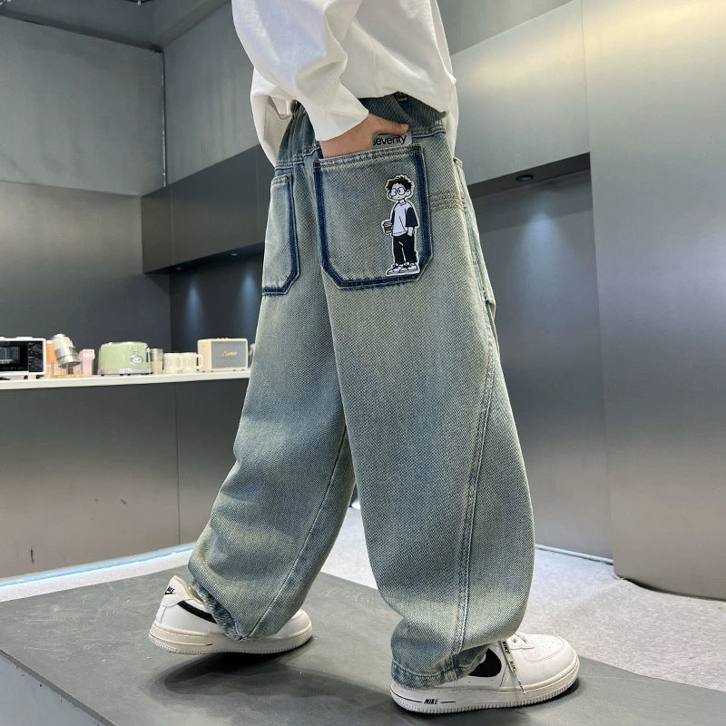 Women's Baggy Jeans with Unique Graphics Mune Fashion