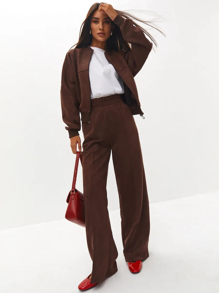Ladies Elegant and Comfortable Fleece Training Set Mune Fashion