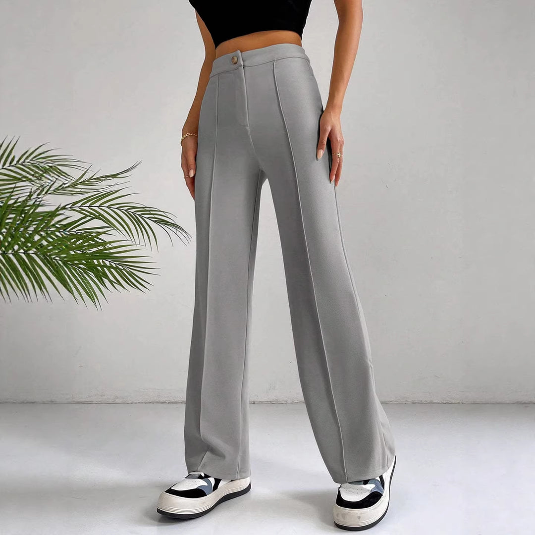 Ladies Elegant and high-cut fabric trousers Mune Fashion