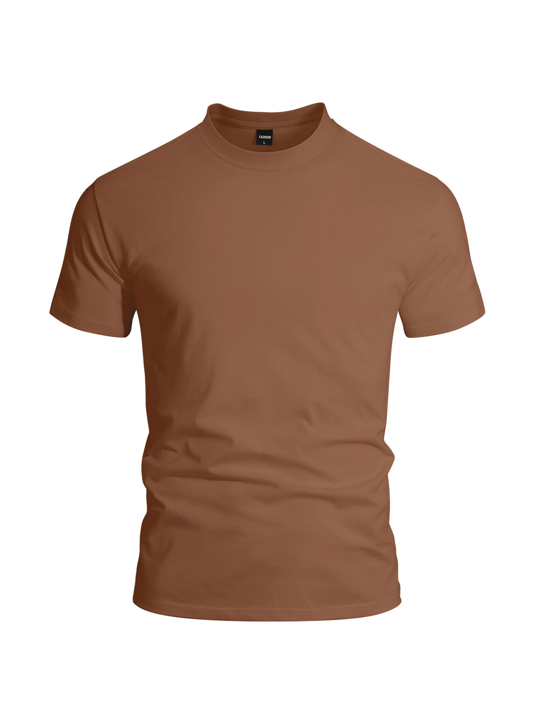 Men's close-fitting round neck basic shirt made of single jersey with reinforced neckband Mune Fashion