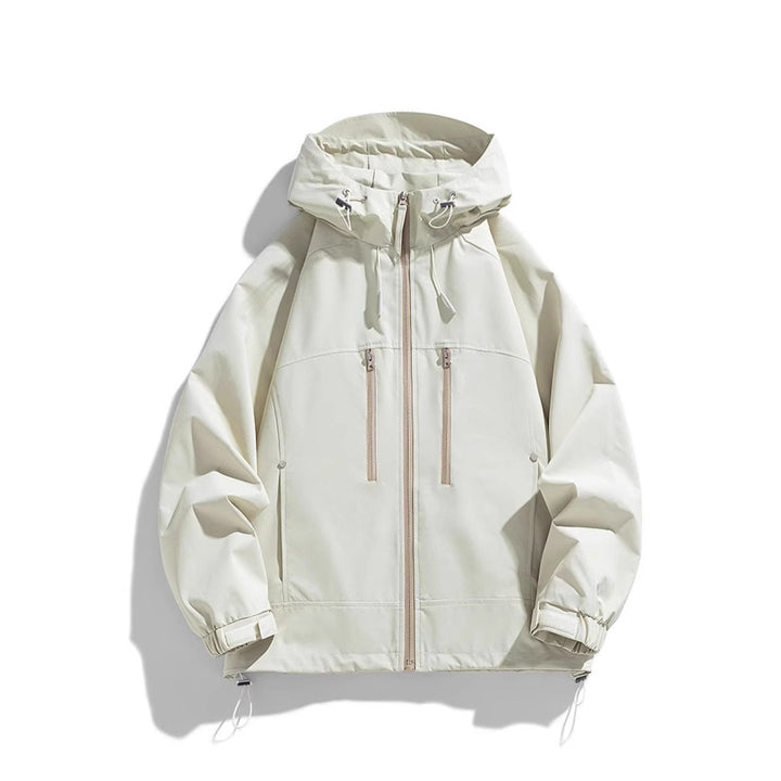 Unisex lightweight windproof softshell hoodie with welded seams, extended back panel and adjustable hem Mune Fashion