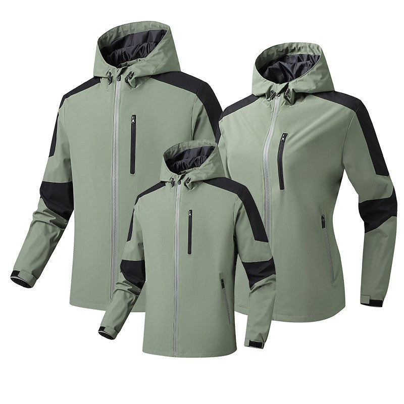 Men's Breathable Softshell-Hardshell Hybrid Jacket with Hood and Waterproof Zipper Pockets Mune Fashion