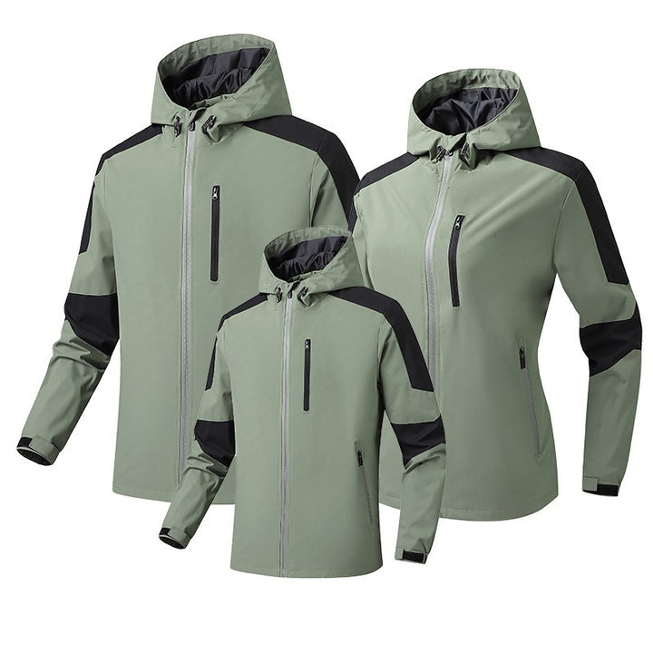 Men's Breathable Softshell-Hardshell Hybrid Jacket with Hood and Waterproof Zipper Pockets Mune Fashion