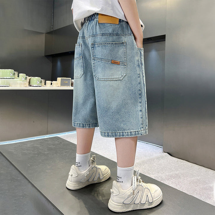 Boys casual denim shorts with practical pockets Mune Fashion