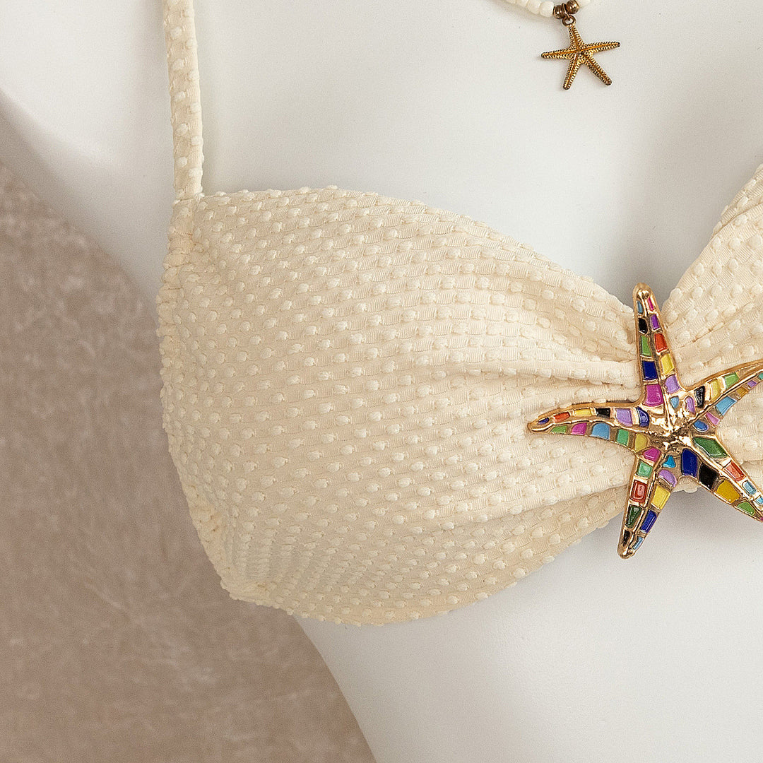 Women's bikini with sparkling star motif and adjustable straps Mune Fashion