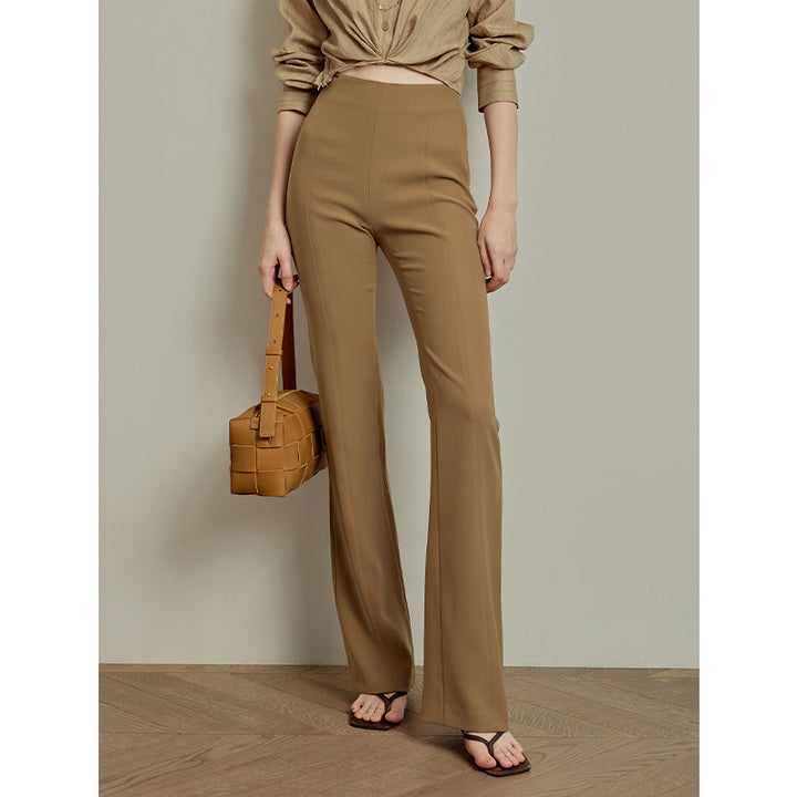 Ladies Elegant and figure-hugging Flared Trousers Drune