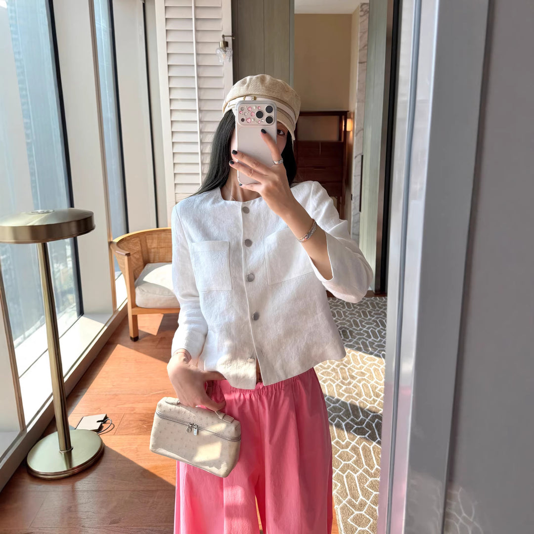 Ladies Elegant and Casual Linen Jacket Drune