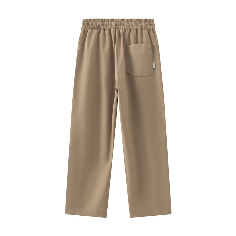 Men's Wide Relaxed Cargo Leisure Pants with Drawstring Waist & Multifunctional Pockets Mune Fashion
