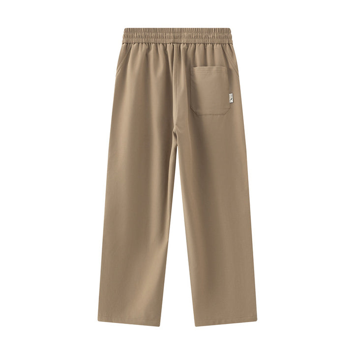 Men's Wide Relaxed Cargo Leisure Pants with Drawstring Waist & Multifunctional Pockets Mune Fashion
