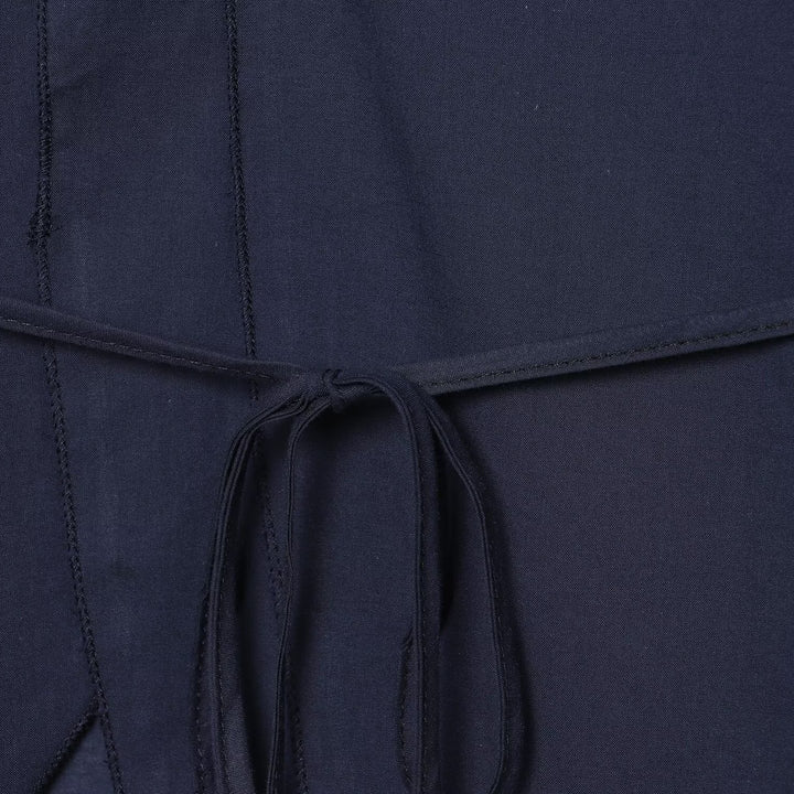 Women's wrap blouse with waist tie, asymmetrical hem and gathered edges Mune Fashion