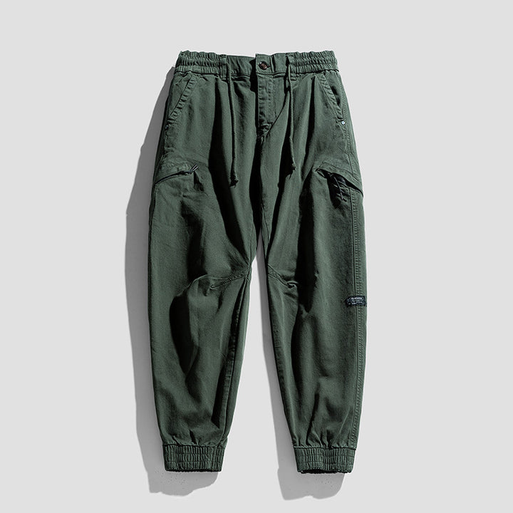 Herren Cargo-Jogginghose im Utility-Look mit elastischem Bund, Kniepaneelen und Klappentaschen Mune Fashion