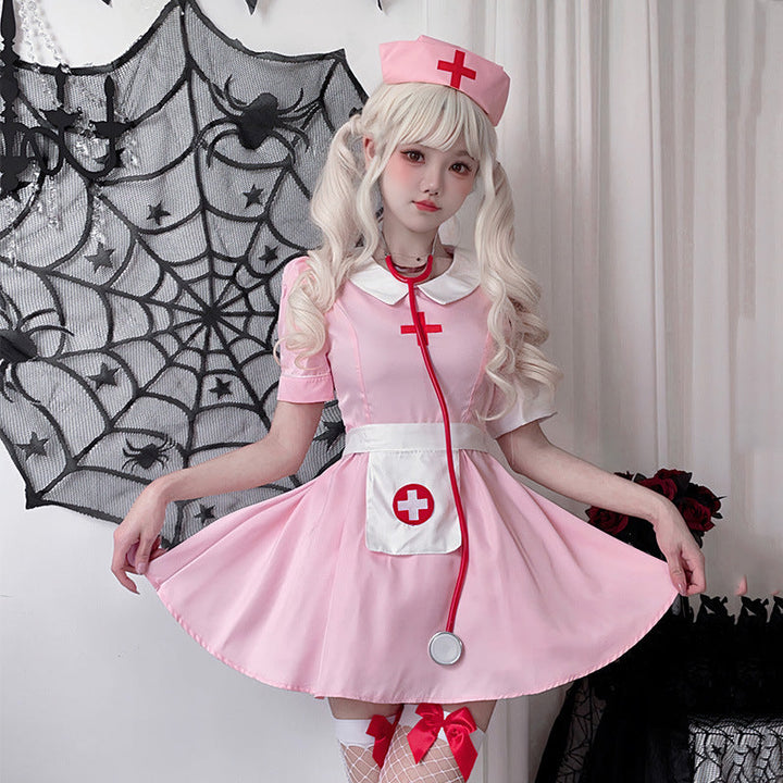 Women nostalgic nurse costume Mune Fashion