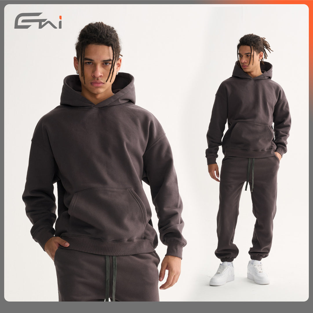 Unisex Oversize Cotton Hoodie with Drop Shoulder and Kangaroo Pocket Mune Fashion