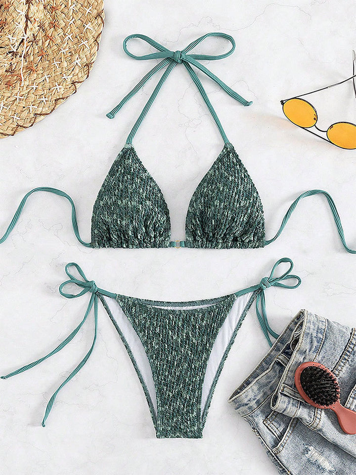 Women's Triangle Bikini with sophisticated tie design Mune Fashion
