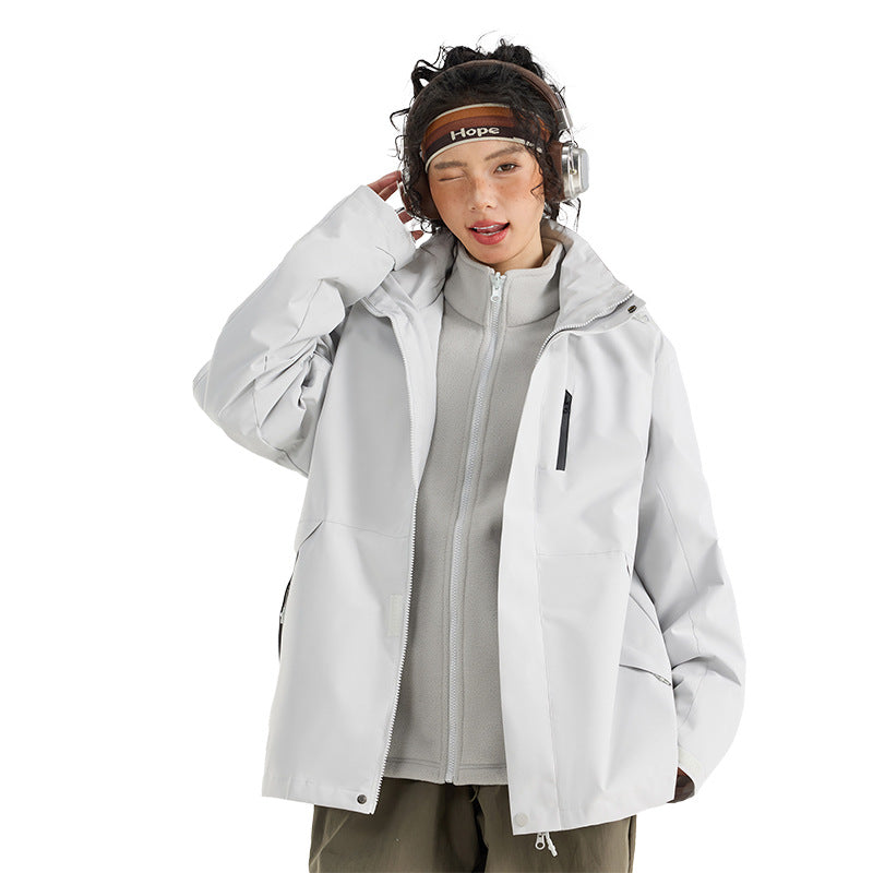 Women's Lightweight Waterproof Parka Hoodie Jacket with Sealed Seams and Drawstring Mune Fashion