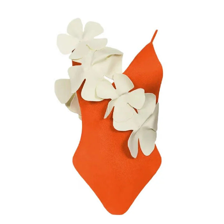 Ladies swimsuit with elaborate 3D flower applications Mune Fashion