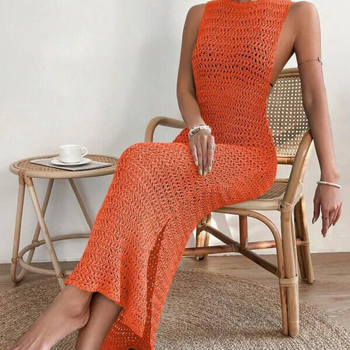 Ladies long crochet dress Mune Fashion
