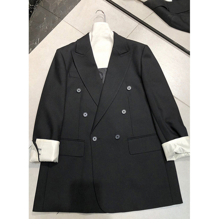Women Double-Breasted Wool Blazer Mune Fashion
