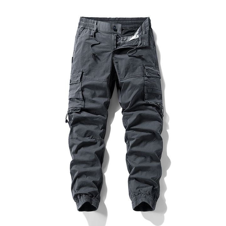 Men's Tactical Utility Cargo Pants in Jogger Cut with Reinforced Knees, Elastic Comfort Waistband and Organizer Pockets Mune Fashion