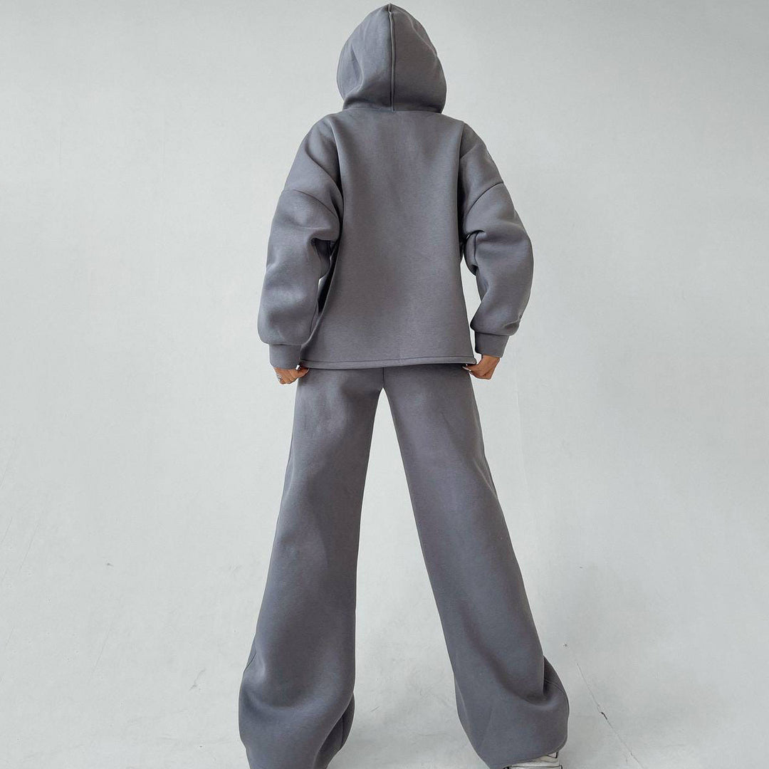 Women's soft oversized hoodie with wide flare jogger set Mune Fashion