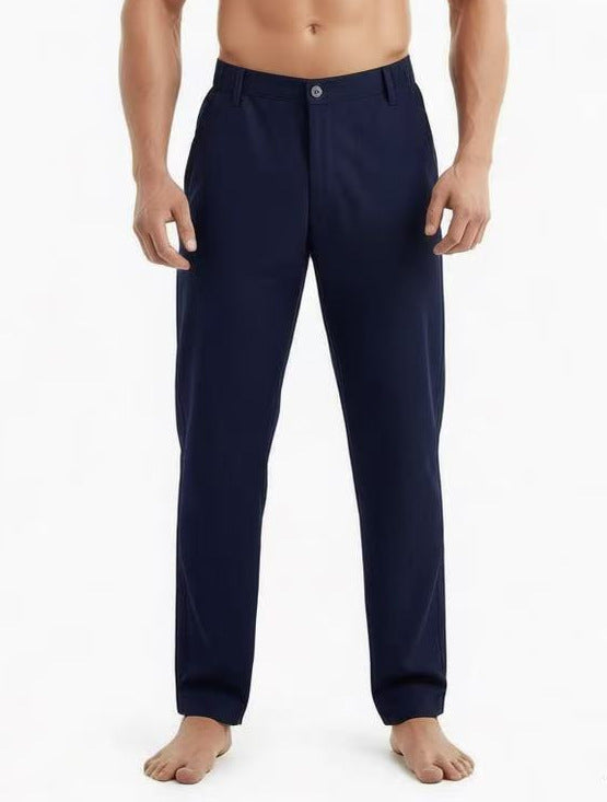 Men's Relaxed-Fit Lounge Pants in Chino Look with Comfort Waistband Mune Fashion