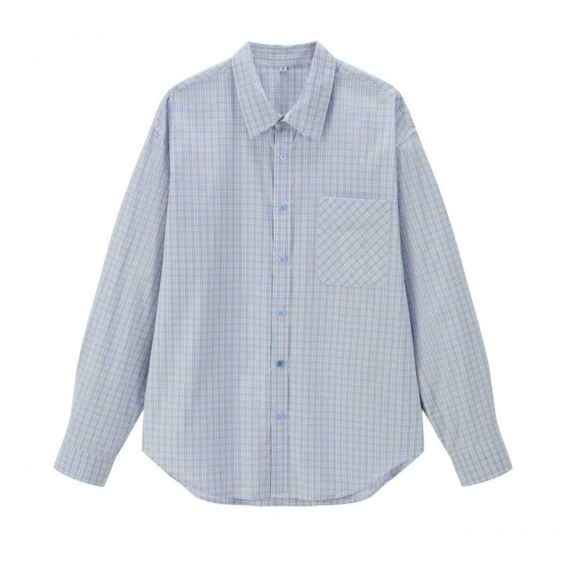 Unisex Oversized Checkered Shirt with Casual Fit and Patch Chest Pocket Mune Fashion