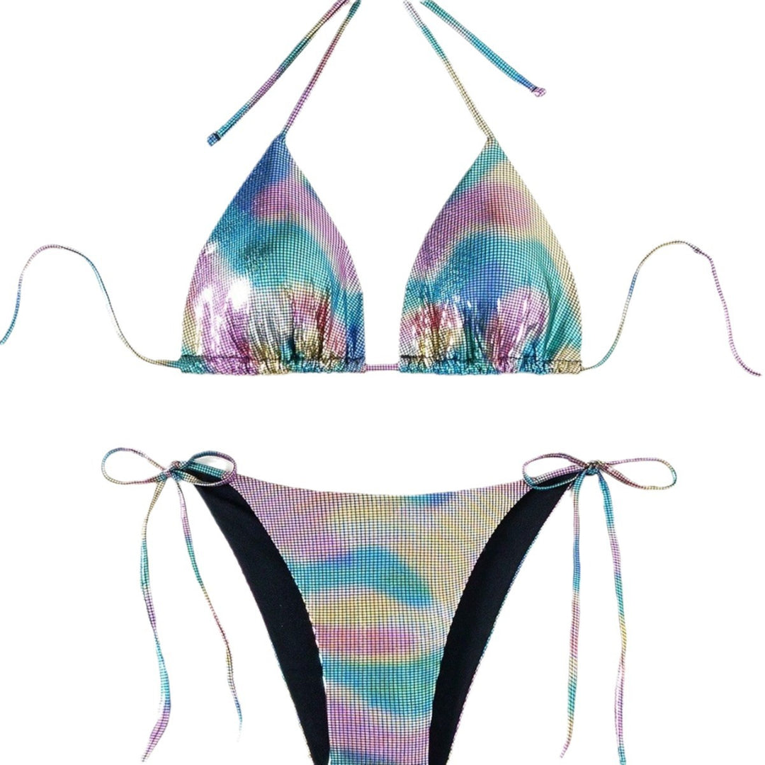 Women's Functional Triangle Bikini with Stylish Gradient Mune Fashion