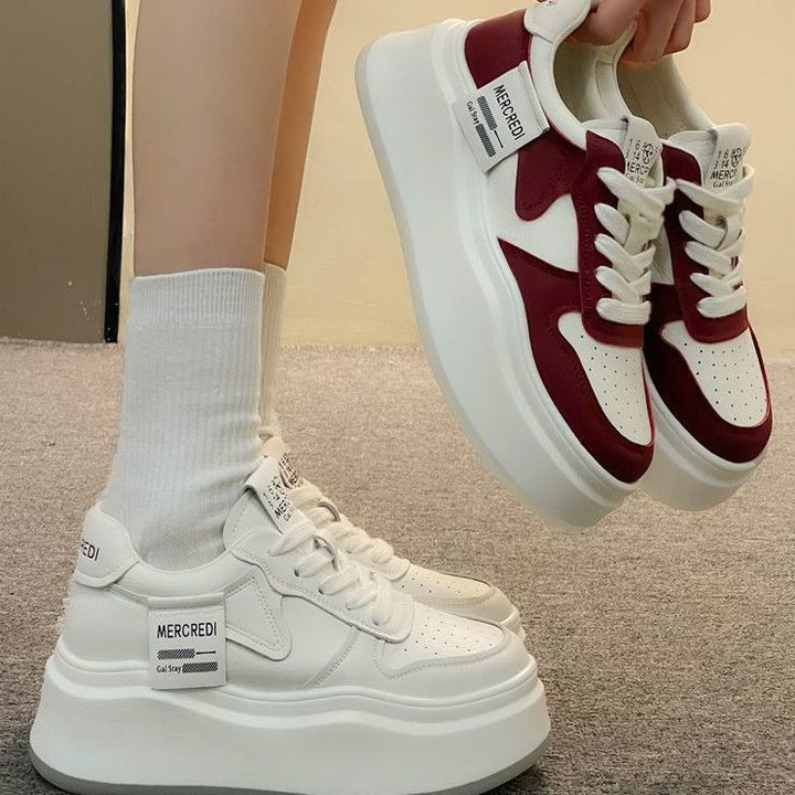 Ladies sneakers with high platform and breathable upper material Mune Fashion