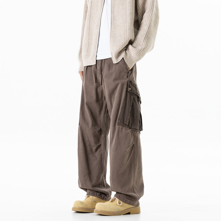 Herren Cargo-Hose mit Kordelbund, weitem Schnitt und Mehrfachtaschen Mune Fashion