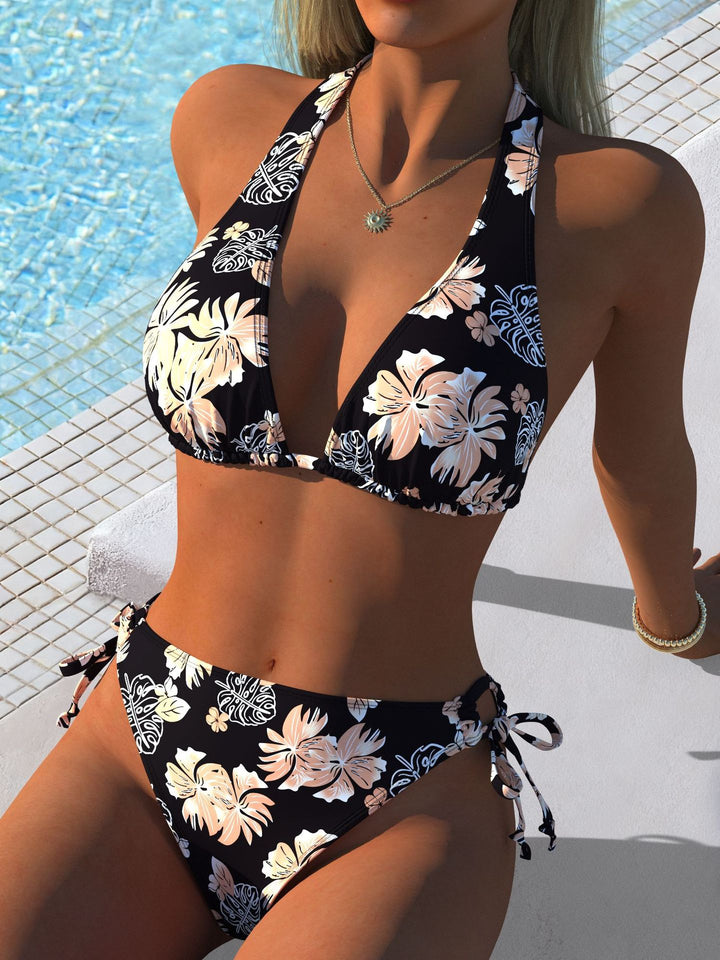 Women's triangle bikini with elegant animal print and adjustable straps Mune Fashion