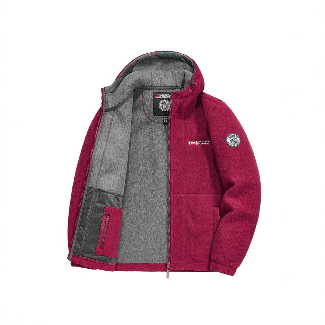 Men's fleece jacket with practical collar protection Mune Fashion