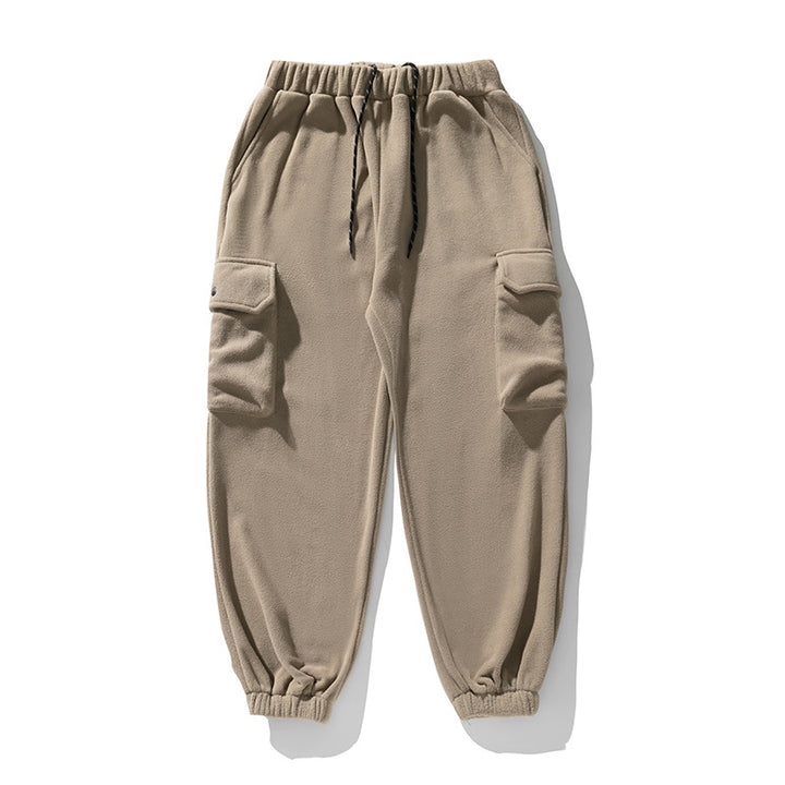 Unisex Fleece-Cargo-Jogging pants in Utility look with elastic waistband, drawstring and flap pockets Mune Fashion