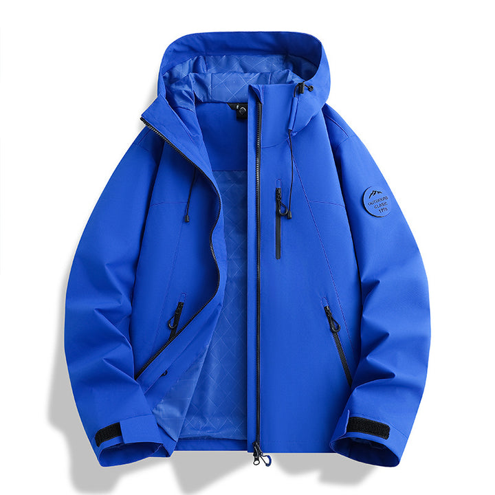 Women Lightweight Waterproof Hooded Jacket with Teddy Charm and Concealed Zipper Pockets Mune Fashion