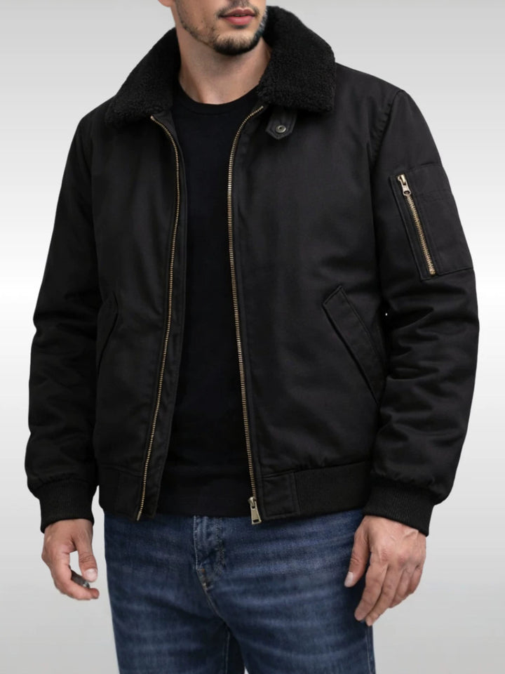 Men's Stylish Bomber Jacket with Fleece Lining