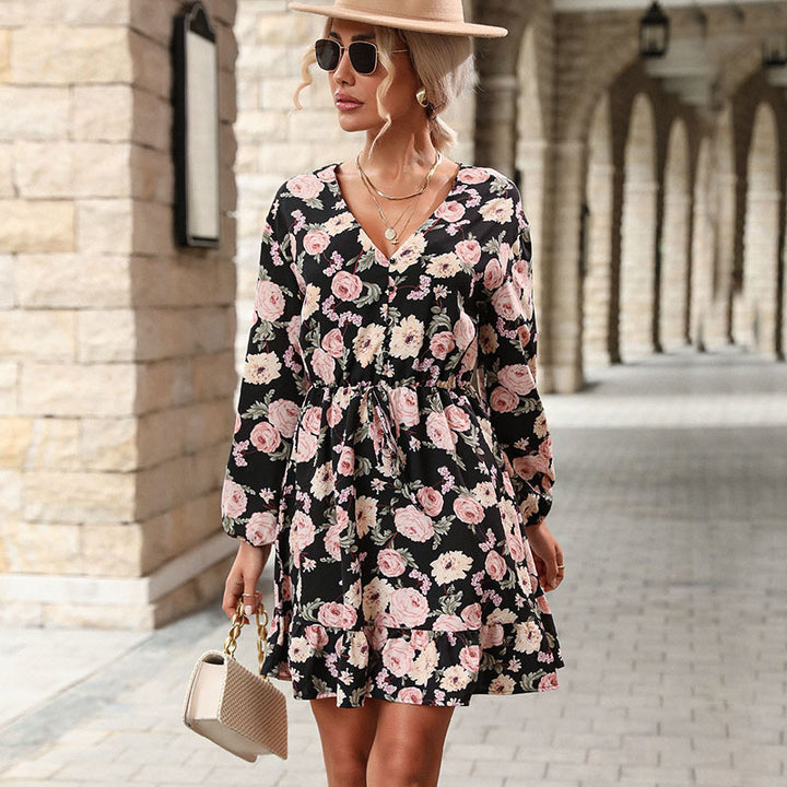 Ladies Flower Dress Mune Fashion