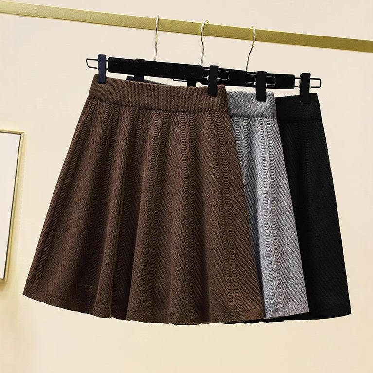 Women's Patterned Knit Skirt Mune Fashion