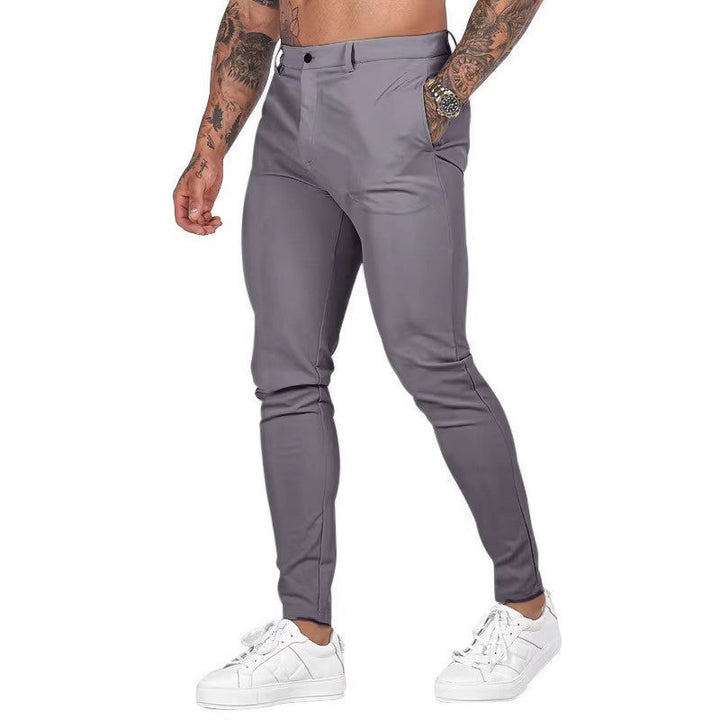 Men's elegant Slim-Fit chino pants with elastic waistband and practical pockets Mune Fashion