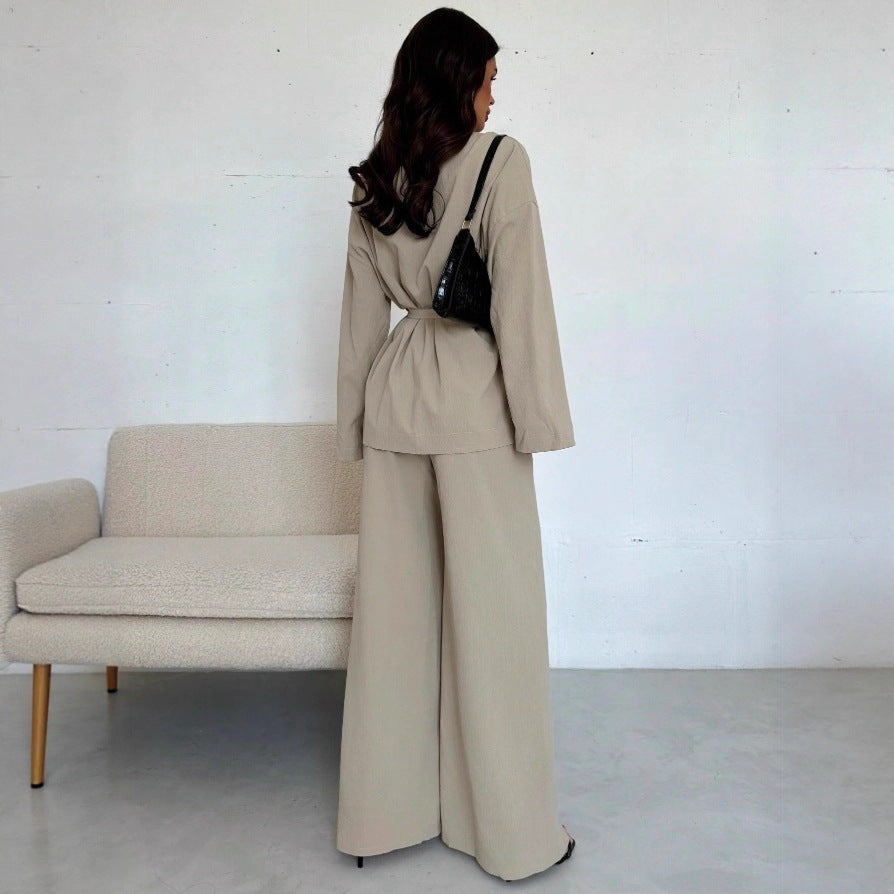 Women Elegant Jumpsuit with Wrap Look Mune Fashion